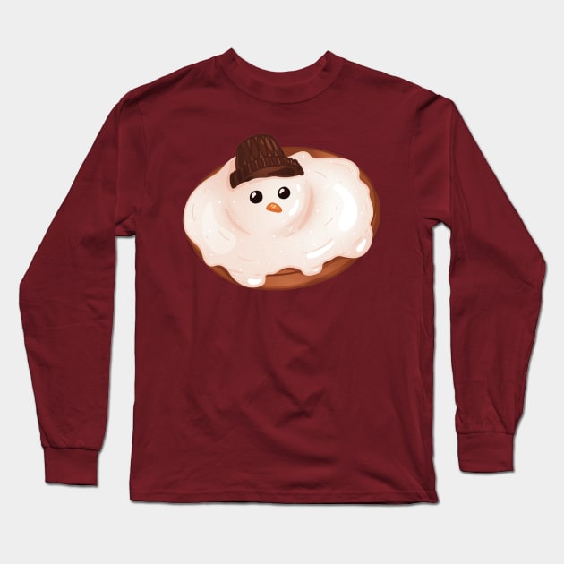 Melted Snowman Cookie Long Sleeve T-Shirt by smalart